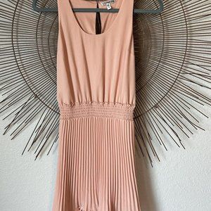 Express Peach Cinched Waist Dress